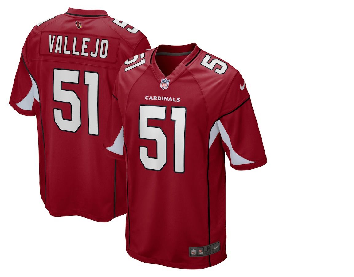 Men Arizona Cardinals #51 Tanner Vallejo Nike Cardinal Game NFL Jersey->arizona cardinals->NFL Jersey